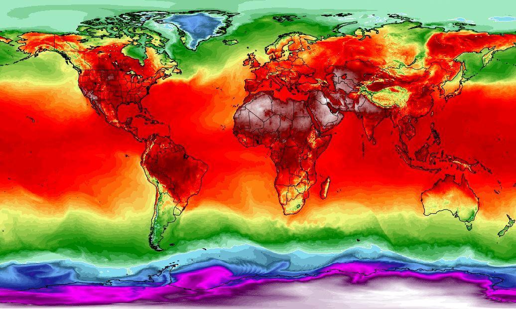 The heat map of our planet.