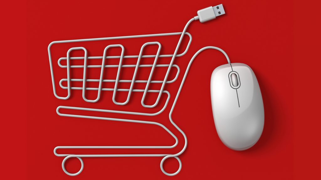 Shopping trolley and computer mouse