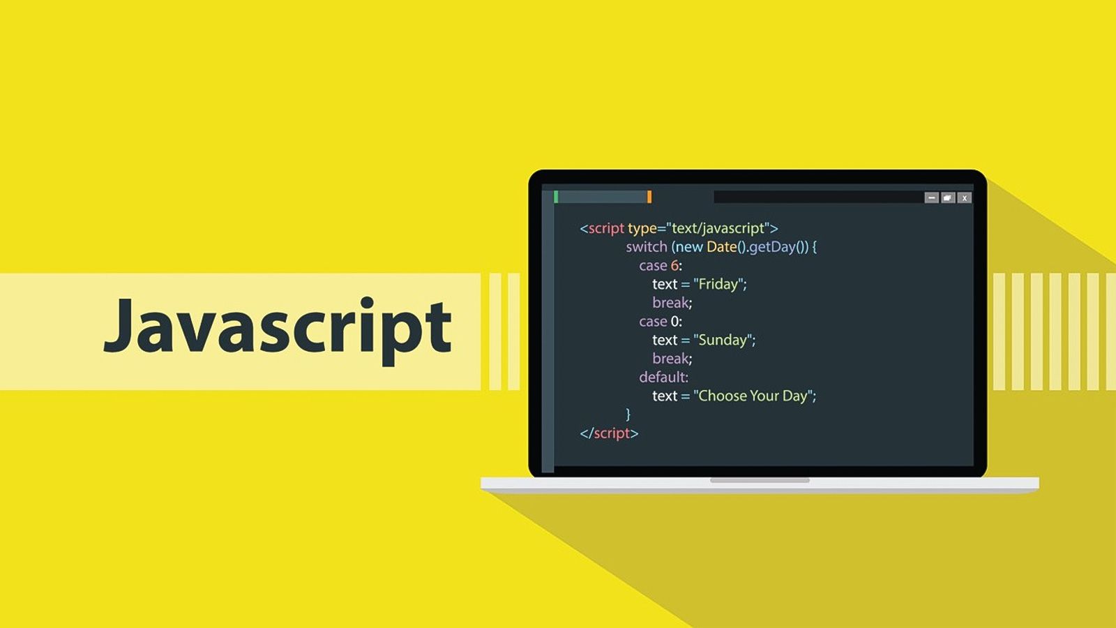 Javascript on a yellow background